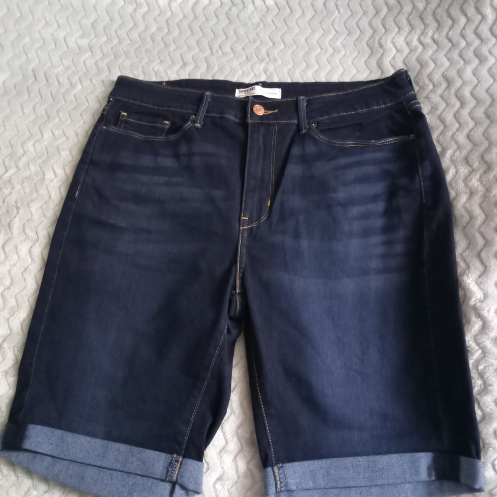 Signature by Levi Strauss Dark Blue Women's Bermuda Shorts